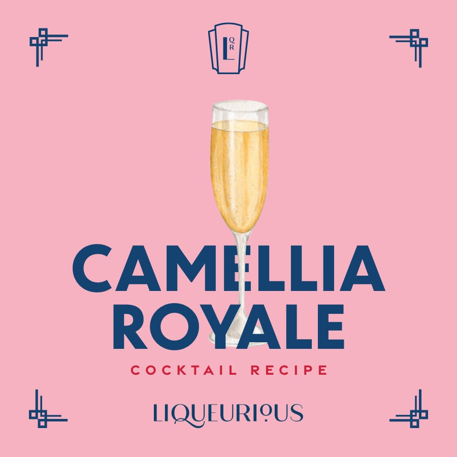Camellia Royale, sparkling tea, alcoholic tea liqueur, tea cocktail, recipe